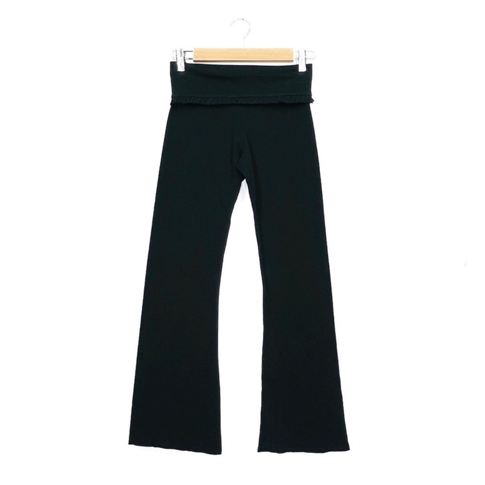 Solow Ruffle Foldover Flare Legging Girl’s Medium (10-12) Black Kids New NWT